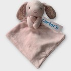 Carters Plush Pink Bunny Rabbit Floral Ears Security Blanket Lovey Toy 68581