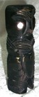 Vintage Polynesian Hand Carved Wood Maori Tiki Figurine Abalone Paua Shell Eyes