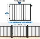 Heavy-duty Deck Fence Gate 38  h X 48  w Black Steel Fence Door With Customizabl