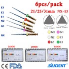 6pcs Dental Endo Rotary Files X-pro Gold Taper Niti Root Canal Files 21 25 31mm
