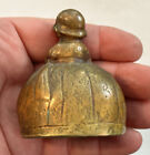 Antique Bronze Or Brass Woman Lady In Hoop Skirt Figural Bell  3 