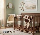 Western Baby Bedding Set Cow Print Baby Cowboy Crib  standard Or Portable Crib 