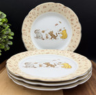 Disney Winnie The Pooh   Piglet Autumn Leaves  7 5  Salad Plates  set Of 4  New