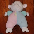 Vtg Eden Baby First Lamb Knit Sheep Plush Pastel Thermal Waffle Weave Music