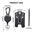 Id Badge Holder With Heavy Duty Retractable Clip  Carabiner Keychain Id Holder
