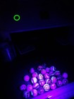 5 8  Jabo Classics Marbles Lot Of 20 Red  White  Yellow Uv Blacklight