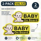 2 Pack Baby On Board Magnet Sticker For Car Bumper  Reflective 8 7  X 4     B   