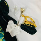 Royal Green gold Princess Dress gown Set Of 2 Dresses For 18  American Girl Doll