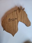 Vintage Wood Intarsia Horse Head Wall Hanging Signed Sue Draller 1999 Western 