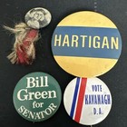 Lot Of 49 Vintage Political And Time Related Pinback Buttons Pins - Misc