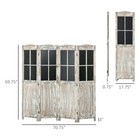 Homcom 4 Panel Room Divider Farmhouse Style Folding Privacy Screen  Natural