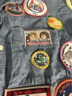Vintage Levi Strauss Denim Button Down Top W  Girl Scout 1980   1990 Patches  