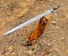 36  Survival Viking Sword   Handmade 5160 Carbon Steel Blade   Hunting   camping