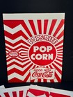 5 Original Vintage Coca-cola Movie Theater Popcorn Boxes   Nos deadstock