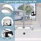 Rv Kitchen Faucet  Xfire-gear Camper Faucet With Flexible Arc Silver 