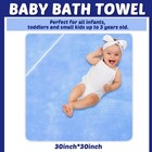 4 Pack Baby Hooded Towels Coral Fleece Baby Bath Towels 30 X 30 Inch Soft Abs   