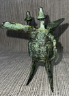 Chinese Bronze Jue Ancient Vessel 8  Tall   6  At Widest