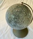 Replogle Vintage Metal Lunar Moon Globe 6 With Stand Landing Sites Made In Usa