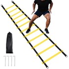 1 2 4 Pack 12 Rungs Agility Ladder Set  Training Ladder With Steel Stakes And 