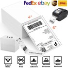 1000 Labels 4x6 Fanfold Direct Thermal Shipping Labels Perforated Zebra   Rollo