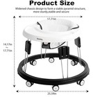 Foldable Multi-function Anti-rollover Baby Walker With Wheel Infant Toddler Walk