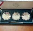 1994 Us Veterans Commemorative Silver Dollar Set - 3 Coins