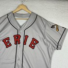 Wilson Erie Seawolves Jersey Red Men Size 50 Minor League Milb Grey Red