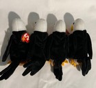 Retired 3rd Gen 1996 Ty Beanie Baby Babies Baldy The Eagle  mint   x4 