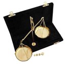 8   Balance Scale Vintage Brass Pocket Jeweler   s Balance Scale Complete Weight
