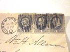 1880 s Us Postal History New York City D Cancel Cover  206 X 3