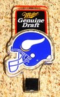 1990s Miller Genuine Draft Beer Minnesota Vikings Tap Handle Helmet  ex   Lucite