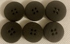 Embossed And Painted Antique German Wooden Buttons 23 Mm Lot Of 6