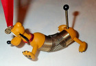 Rare   Disney Store Christmas Ornament   Pluto Slinky   2007  euc