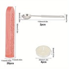 1set Scrapbook Kits Including Candle Stainless Steel Spoon And Sealing Wax Stick