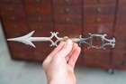 Antique Lightning Rod Weathervane Directional Arrow Metal Finial Barn Roof
