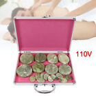 16pcs Hot Massage Stones Kit Natural Jade Heated Warmer Spa Heating Rock Therapy