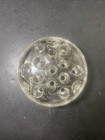 Vintage Clear Glass  13 Hole Flower Frog  4 3 4    Diameter