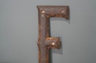 Antique Cast Iron Victorian Building Marquee Sign Letter E Vintage Architectural
