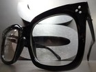 Oversize Vintage Retro Nerd Style Clear Lens Eye Glasses Thick Large Black Frame