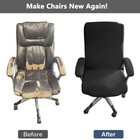 Office Chair Cover With Armrest Covers    Universal Stretch Desk Chair Cover  C   
