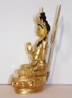 Large Artisan Buddha Statue-avalokitesvara-4 Arms-gilded Copper Metal Sculpture