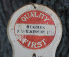1890 s Era Hughes   Wilkinson Flour Feed Grain Old Rome Ny Wood Thermometer Sign