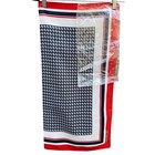 Royal Viking Line Scarf Red White Navy Blue Logo Print Souvenir Made In Europe