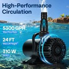 5300gph Submersible Pond Pump 310w Waterfall Fountain Pump For Koi Pond Pool