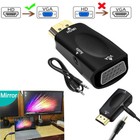 Hdmi To Vga Adapter Hdmi Female To Vga Male Converter With 3 5mm Audio Jack Cabl