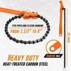 Chain Wrench Heavy Duty     Fits 1-1 2    To 6    Pipes And Filters     Chain Pipe Wrenc