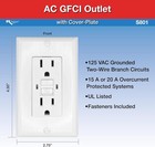 Dual Gfci Outlet With Cover Plate White Ac Electrical