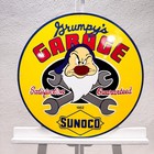 Sunoco Gas Oil Grumpy   s Garage Sign     Heavy Metal Decor     50 Cm  19 7    