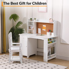 Kids Desk With Chair Student Computer Workstation Writing Desk For Kids Bedroom
