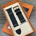 New    Tory Burch Brown Black Leather 38-41mm Apple Watch Band Tbs0005e  148